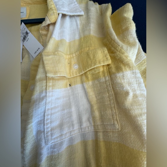AMERICAN EAGLE 🦅 super soft yellow/white plaid unisex top💛🤍(womens sizing) 🤍💛 - Picture 6 of 8